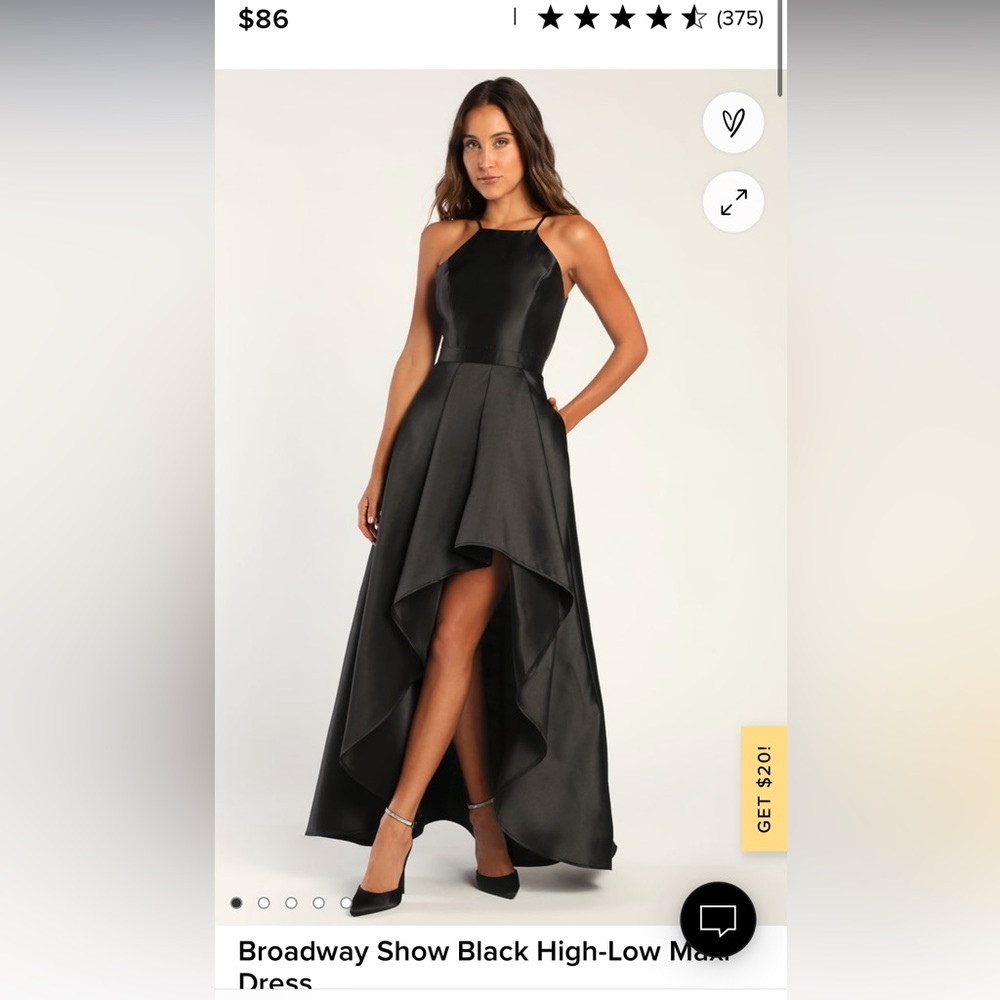 Lulus Broadway Show Black High-Low Dress